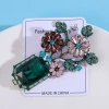 Europa y américa retro barroco corte viento vaso broche temperamento strass flores pins moda atmósfera traje accesorios Item Picture